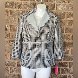 Phoebe for Kay Unger New With Tags Blazer Size 4 Black Blue White Purple